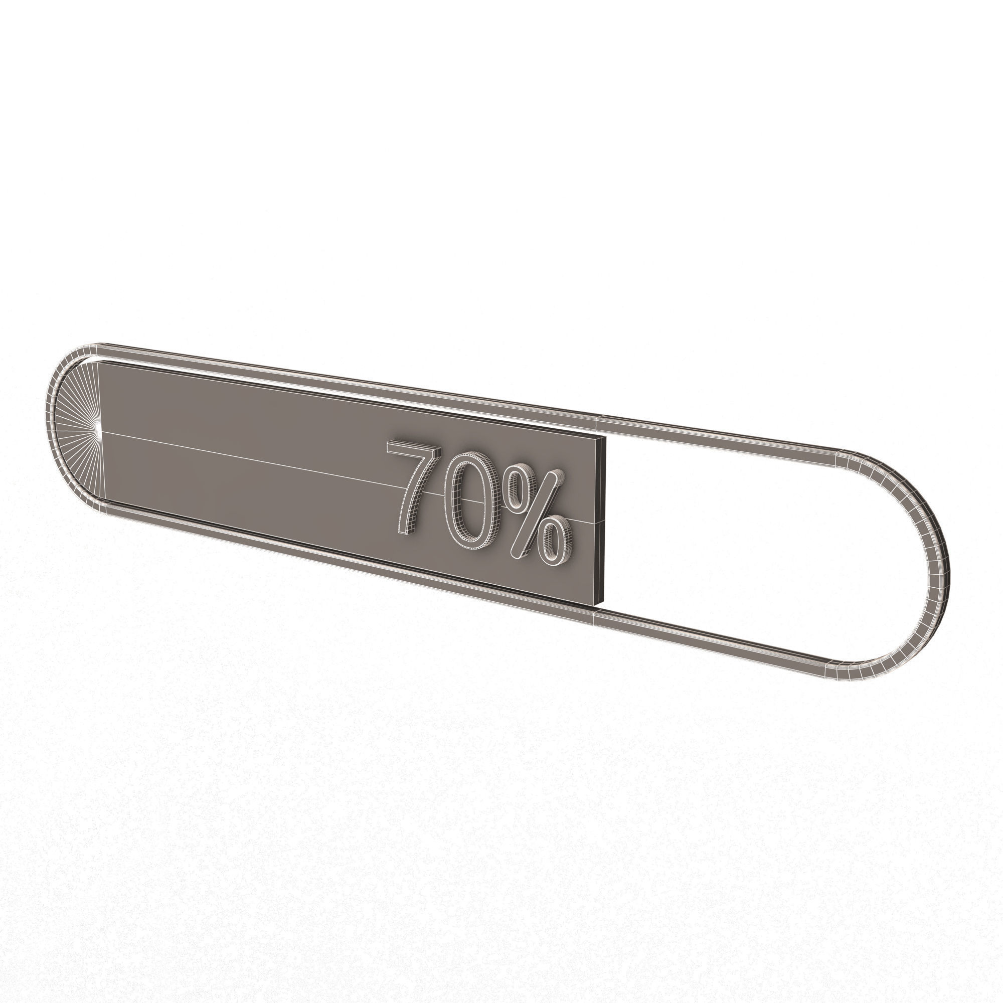 Loading Bar Low-poly 3D model_6