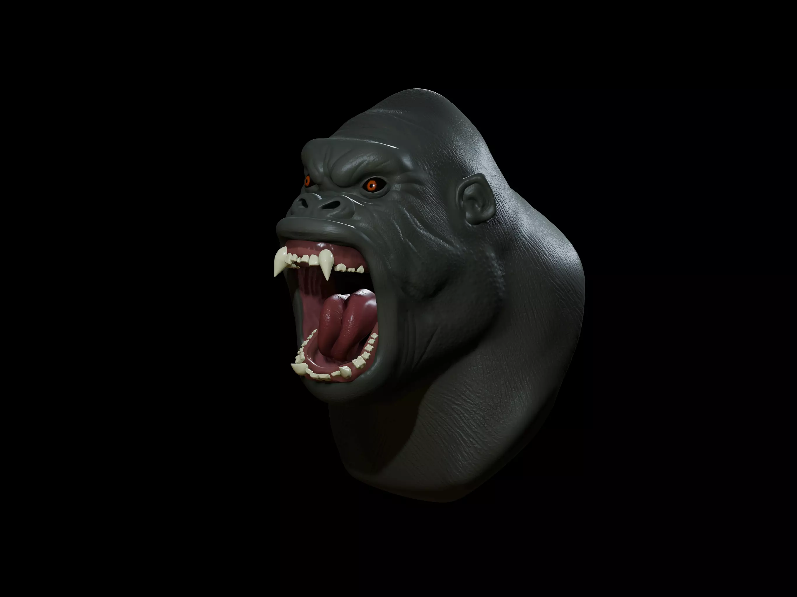 Gorilla Head 3D print model