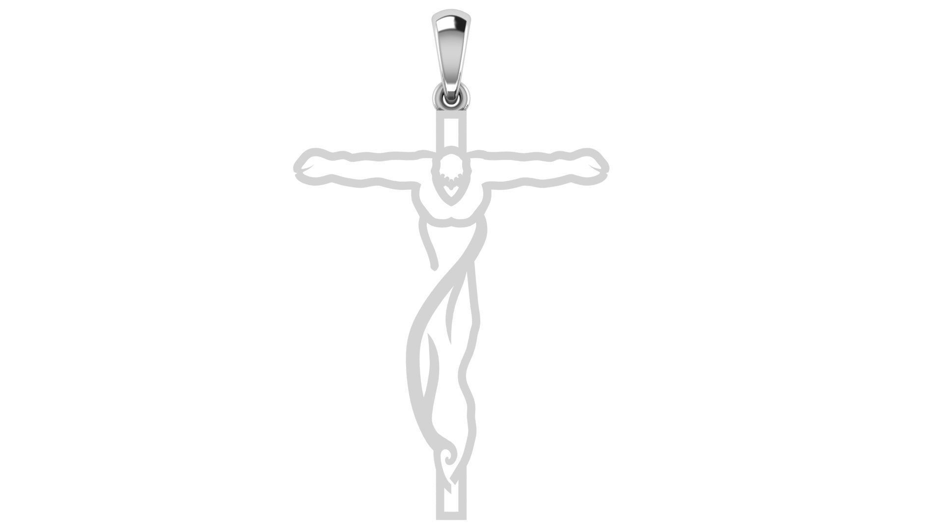 CROSS PENDANT CR23 3D print model_5