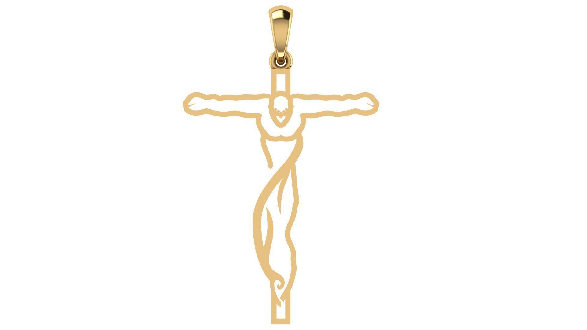 CROSS PENDANT CR23 3D print model_6
