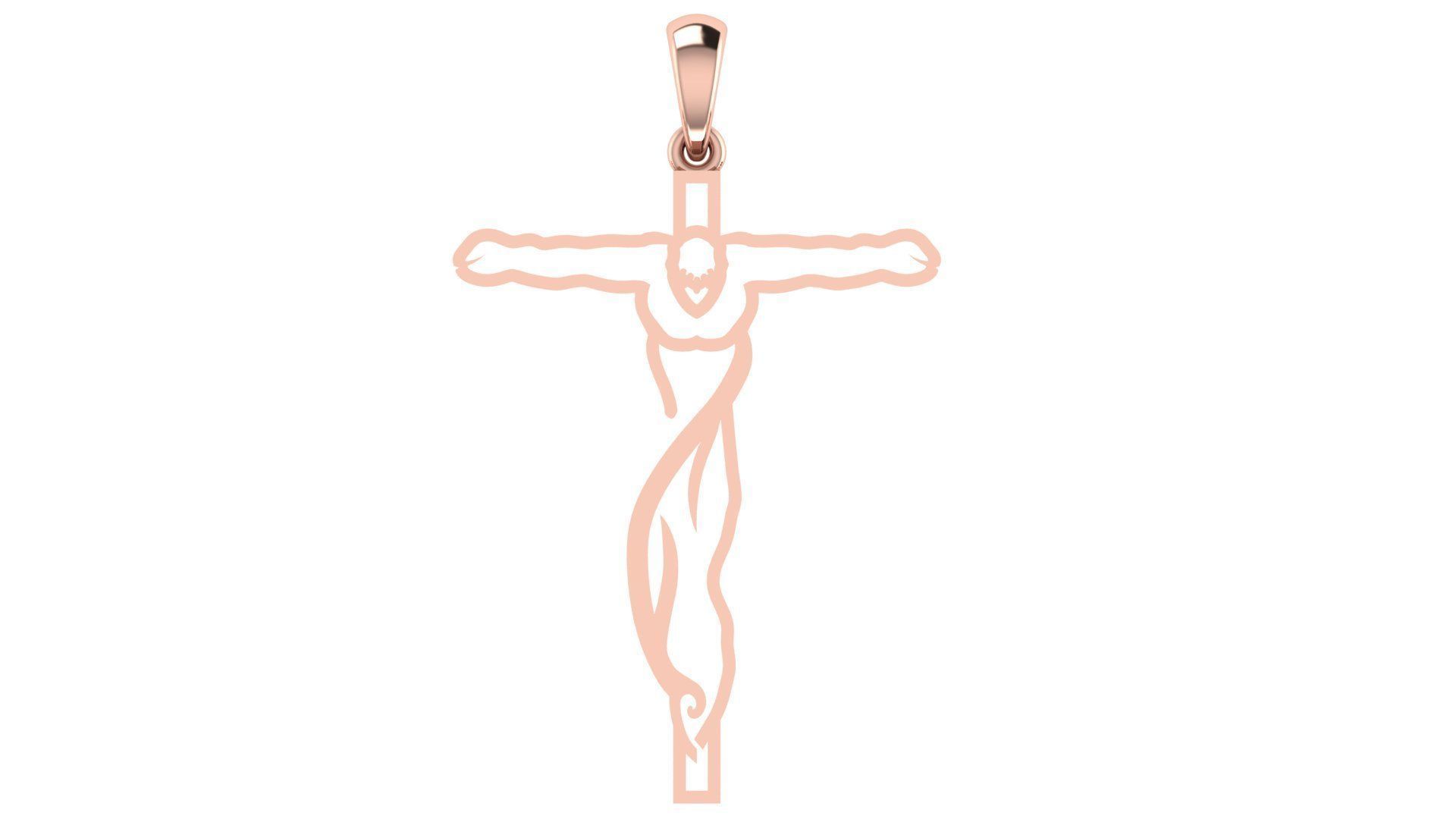 CROSS PENDANT CR23 3D print model_4