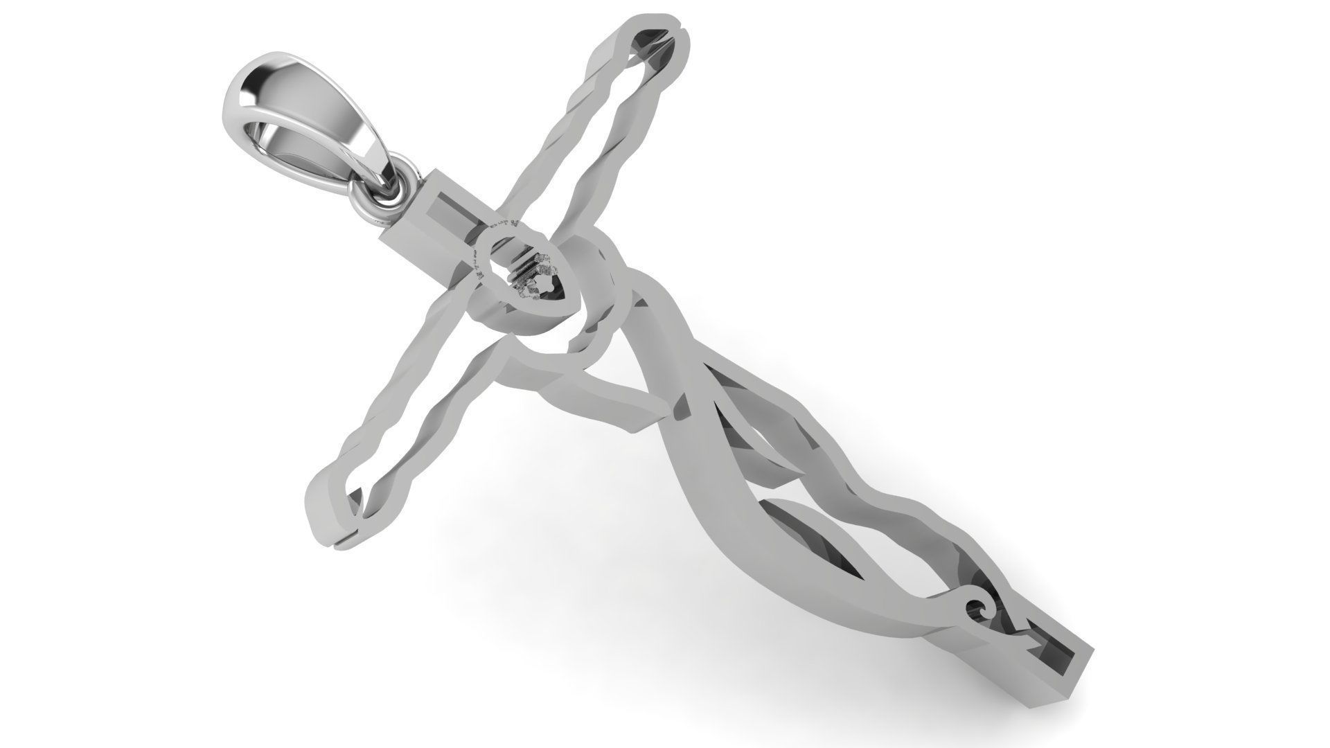 CROSS PENDANT CR23 3D print model_2