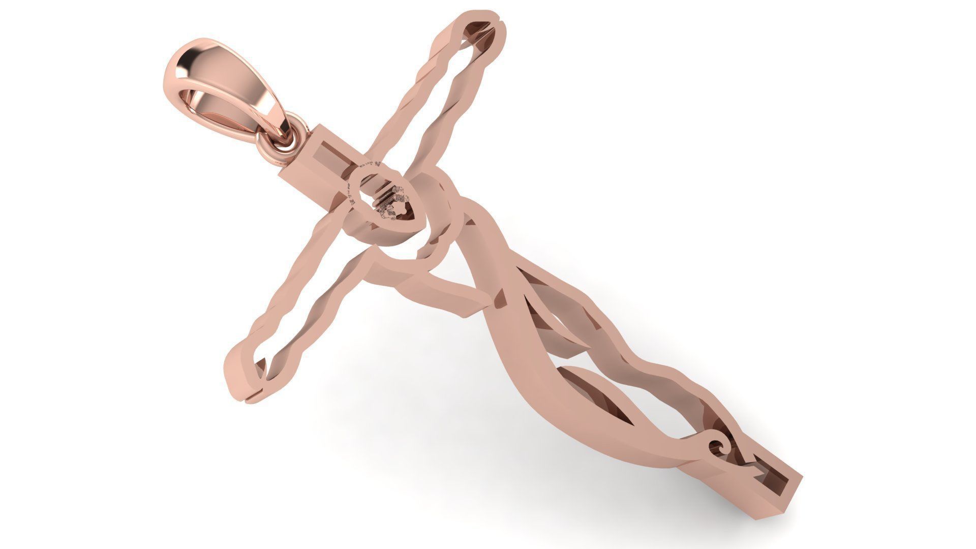 CROSS PENDANT CR23 3D print model_3