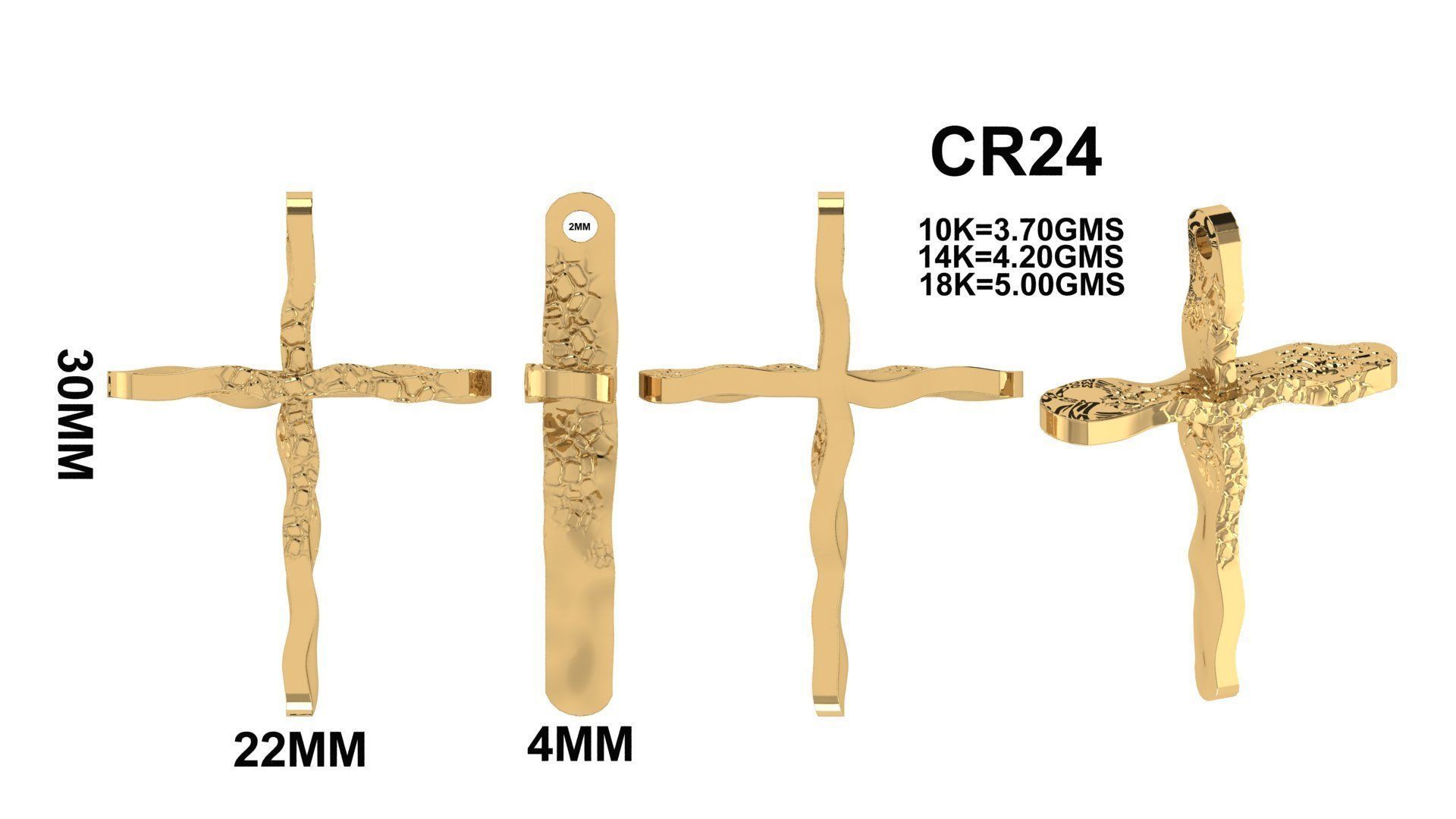 CROSS PENDANT CR24 3D print model_1