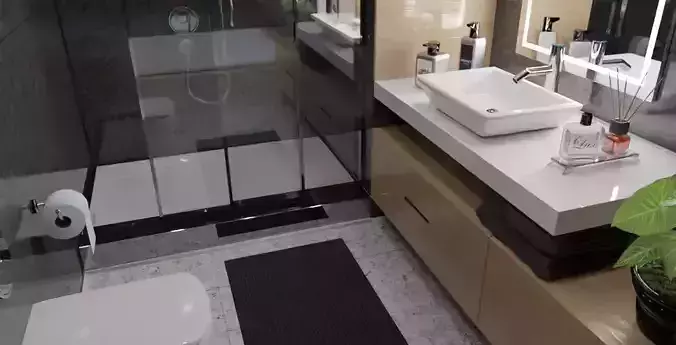 BATHROM modern bathroom with decor