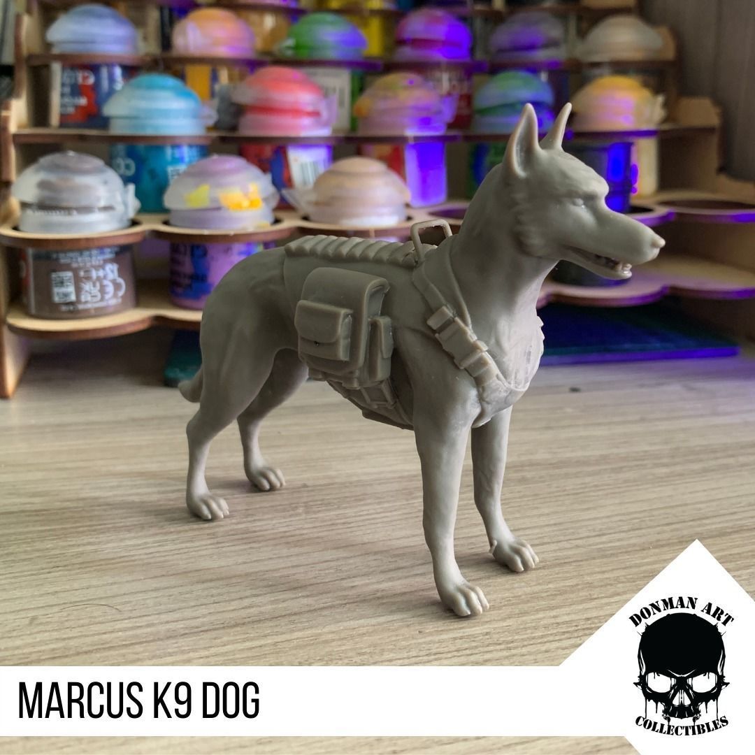 Marcus the K9 dog for action figures 3D print model_5
