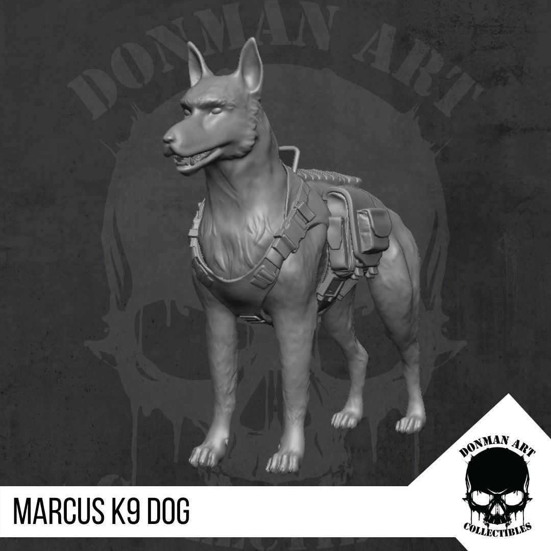 Marcus the K9 dog for action figures 3D print model_16