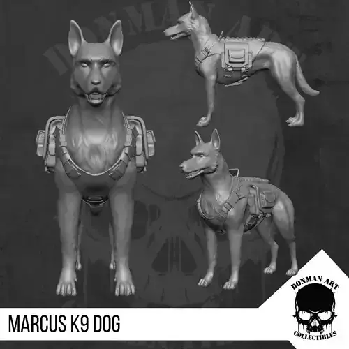 Marcus the K9 dog for action figures