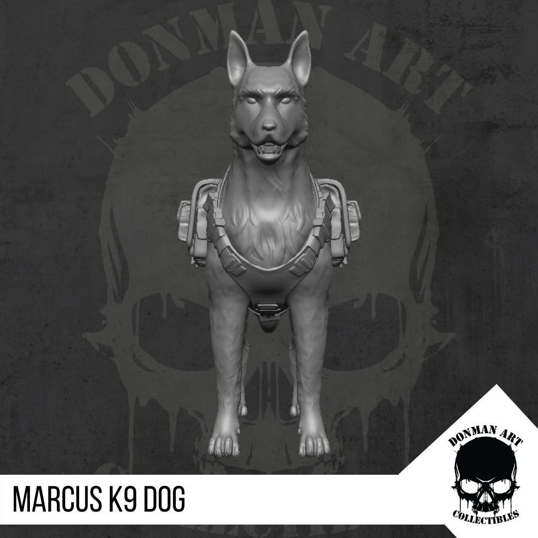 Marcus the K9 dog for action figures 3D print model_13