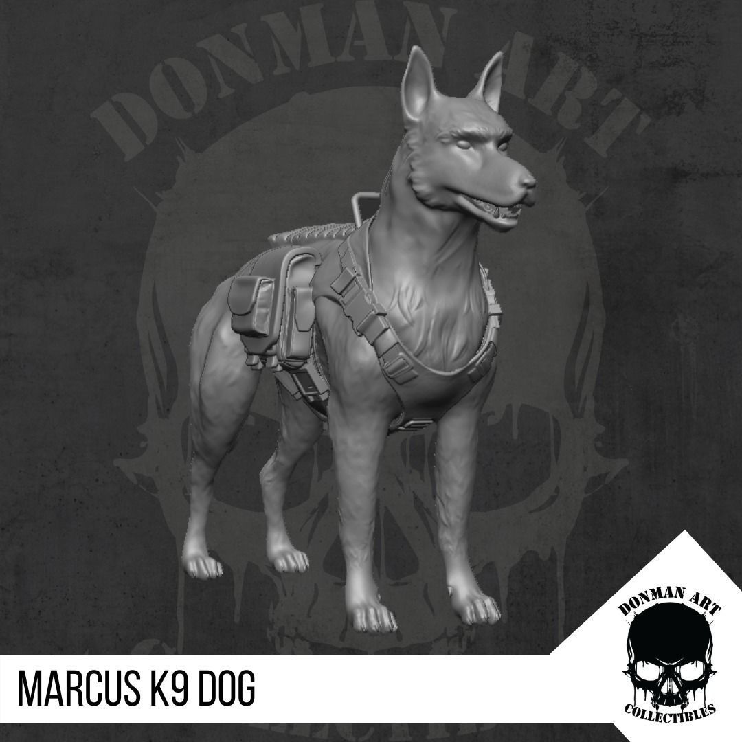 Marcus the K9 dog for action figures 3D print model_17
