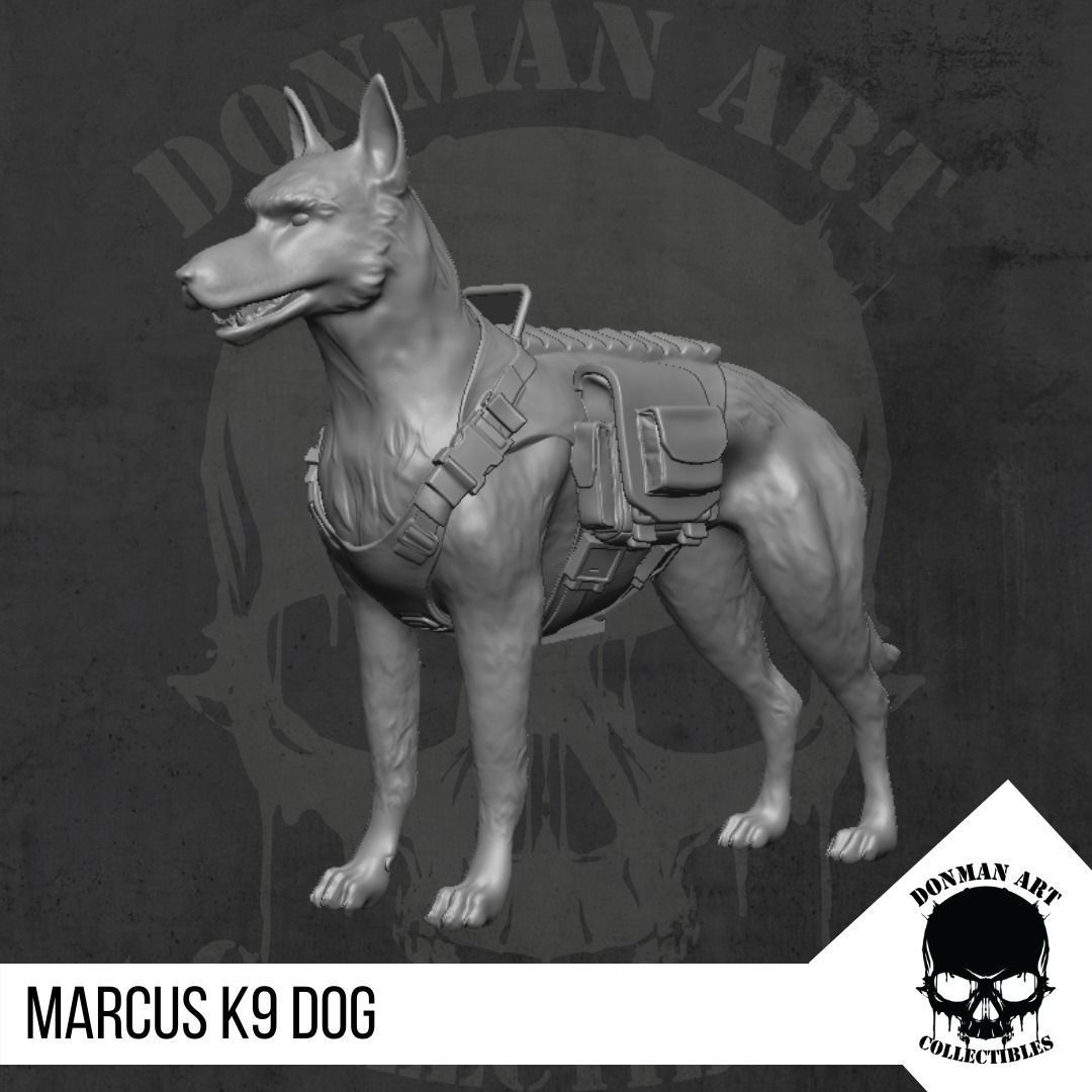 Marcus the K9 dog for action figures 3D print model_18