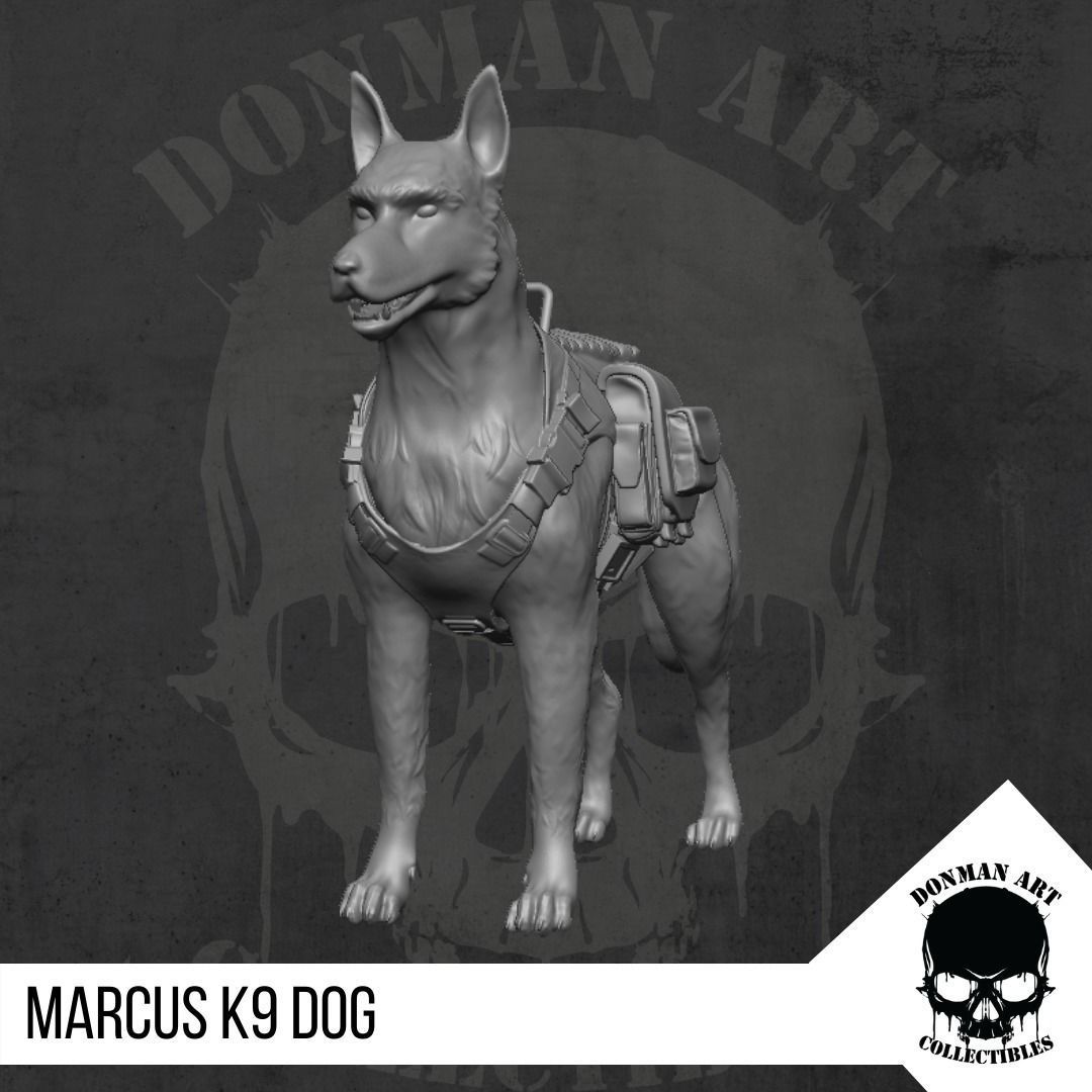 Marcus the K9 dog for action figures 3D print model_14