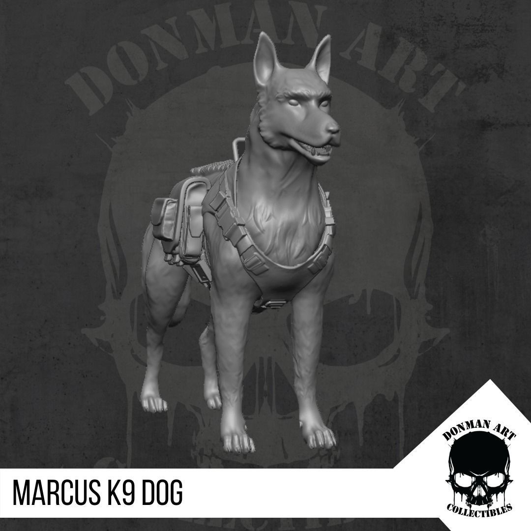 Marcus the K9 dog for action figures 3D print model_15