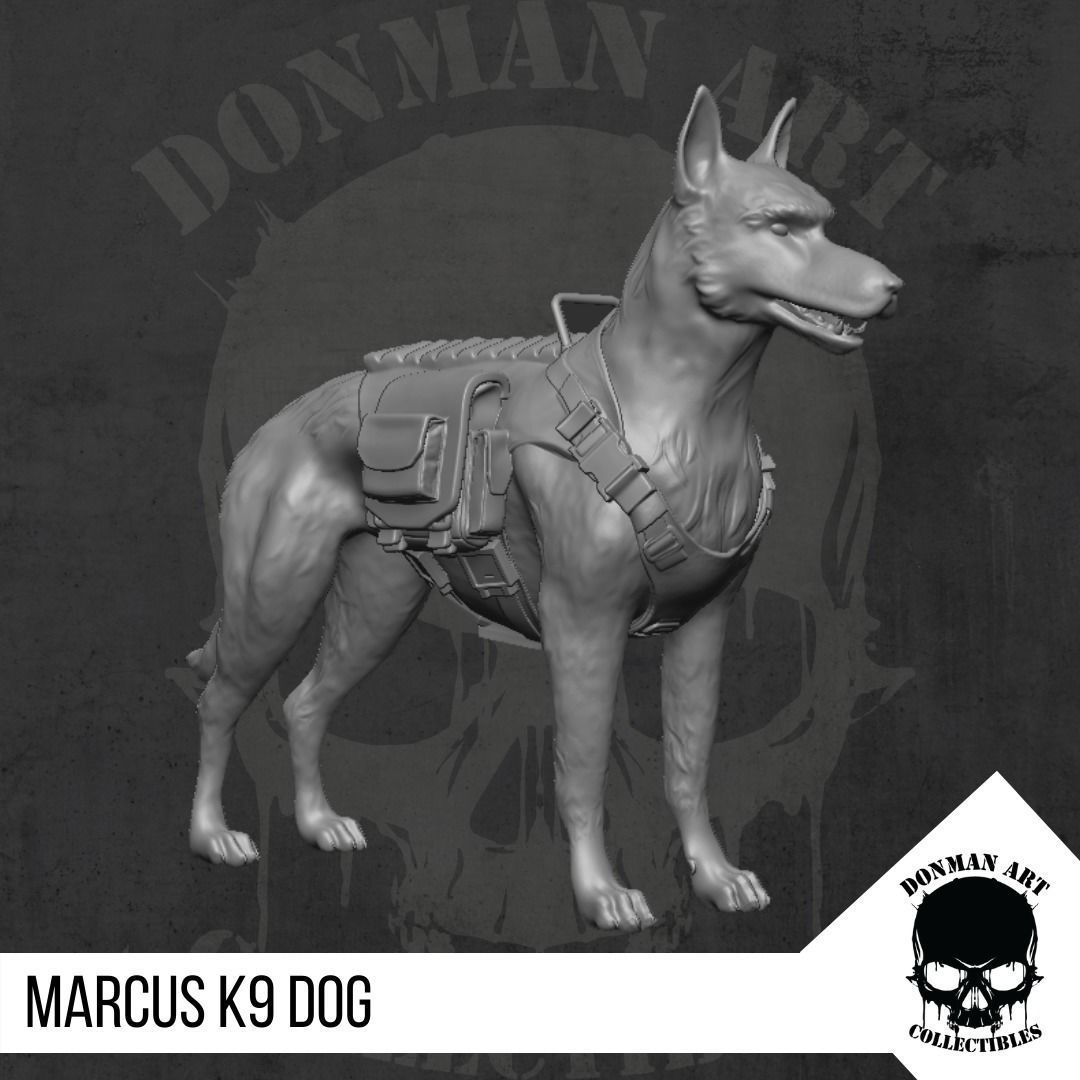 Marcus the K9 dog for action figures 3D print model_19