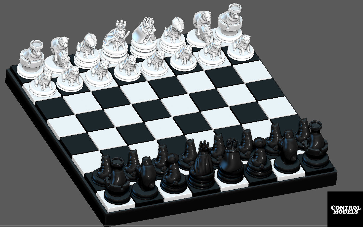 CHEEMS DOGE DOGGY CHESS SET PACK 3D print model_8