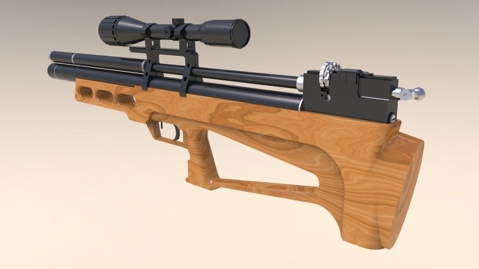 PCP airgun Free 3D model_1