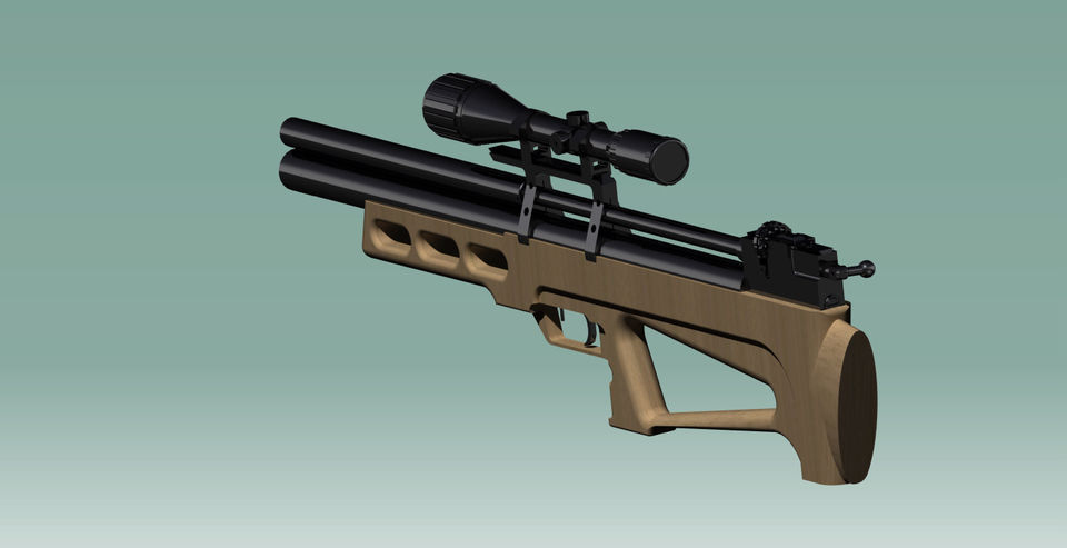 PCP airgun Free 3D model_7