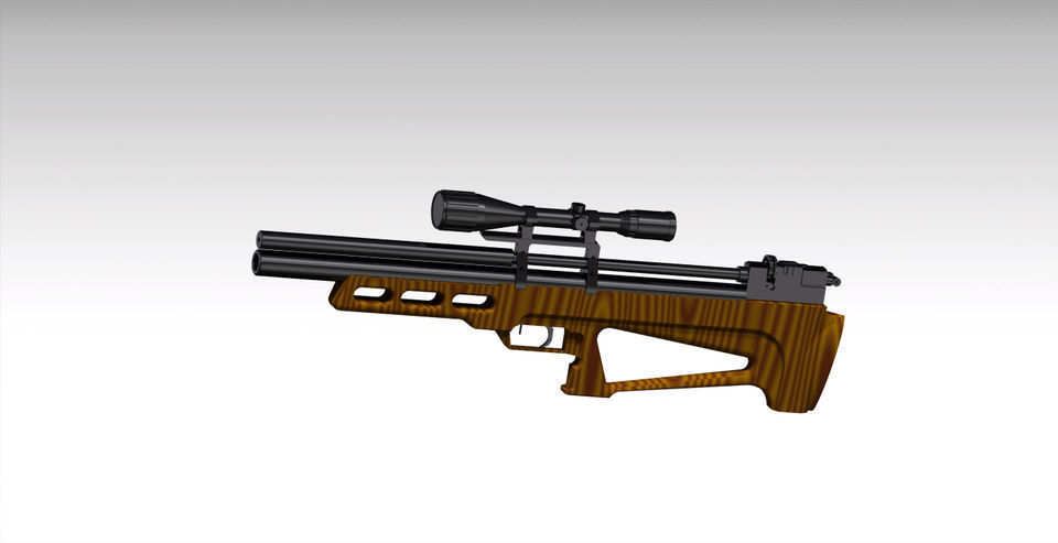 PCP airgun Free 3D model_6