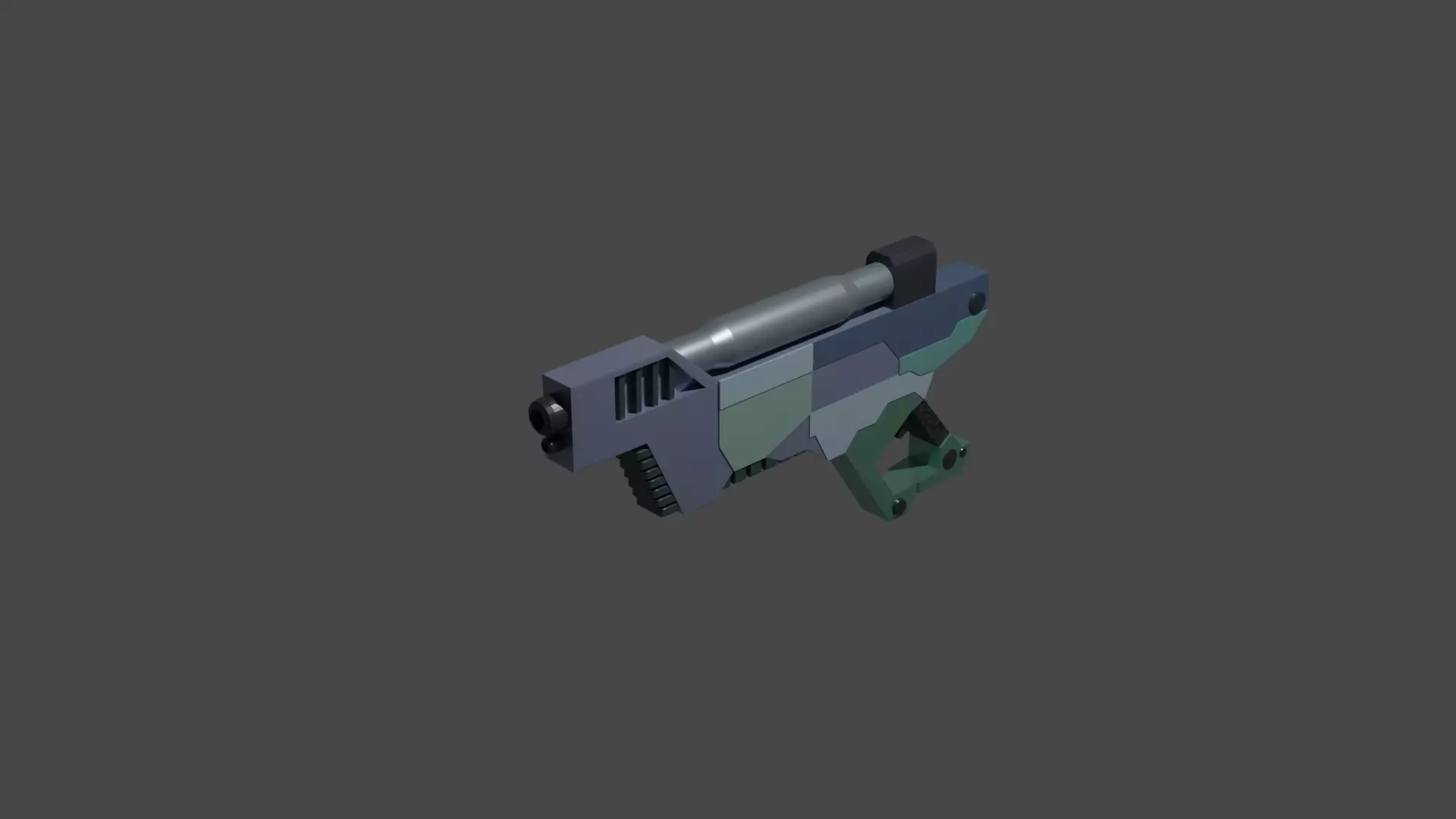 Sci-Fi Gun Low-poly 3D model_0