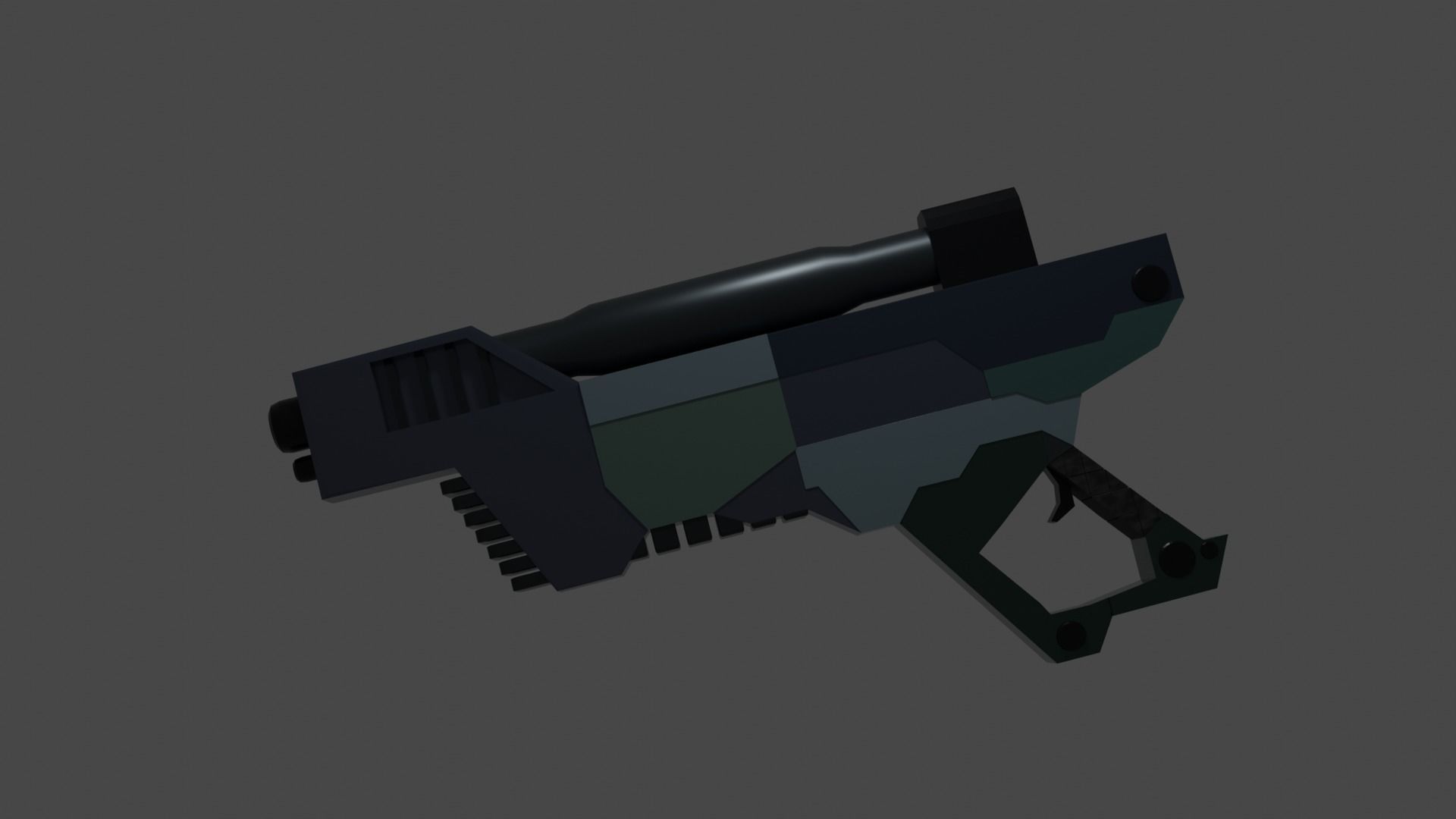 Sci-Fi Gun Low-poly 3D model_1
