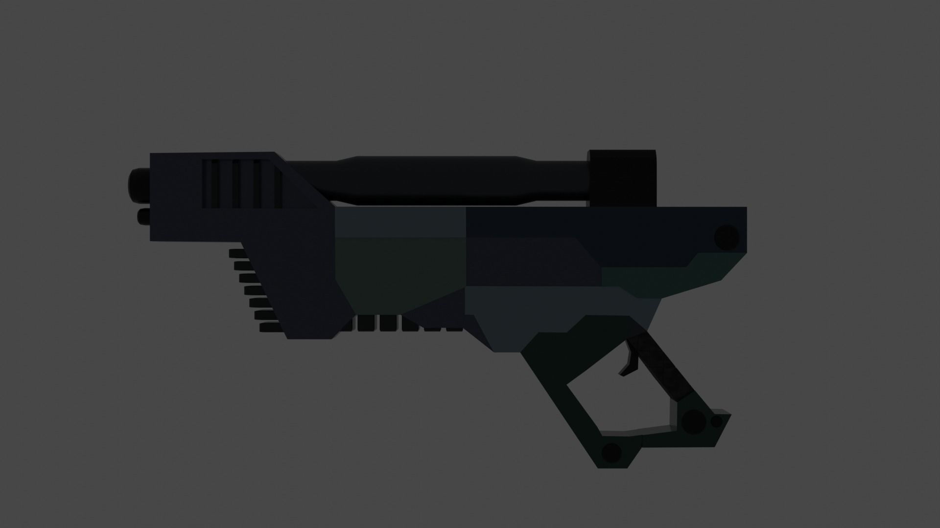 Sci-Fi Gun Low-poly 3D model_2