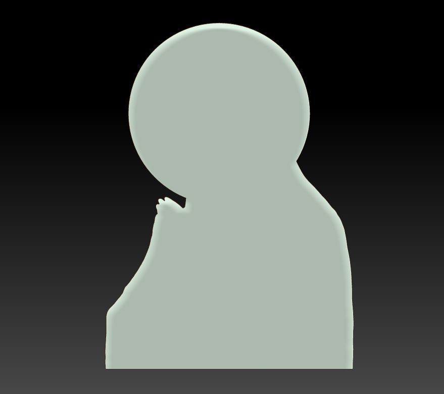 Virgin Mary 8 3D print model_5