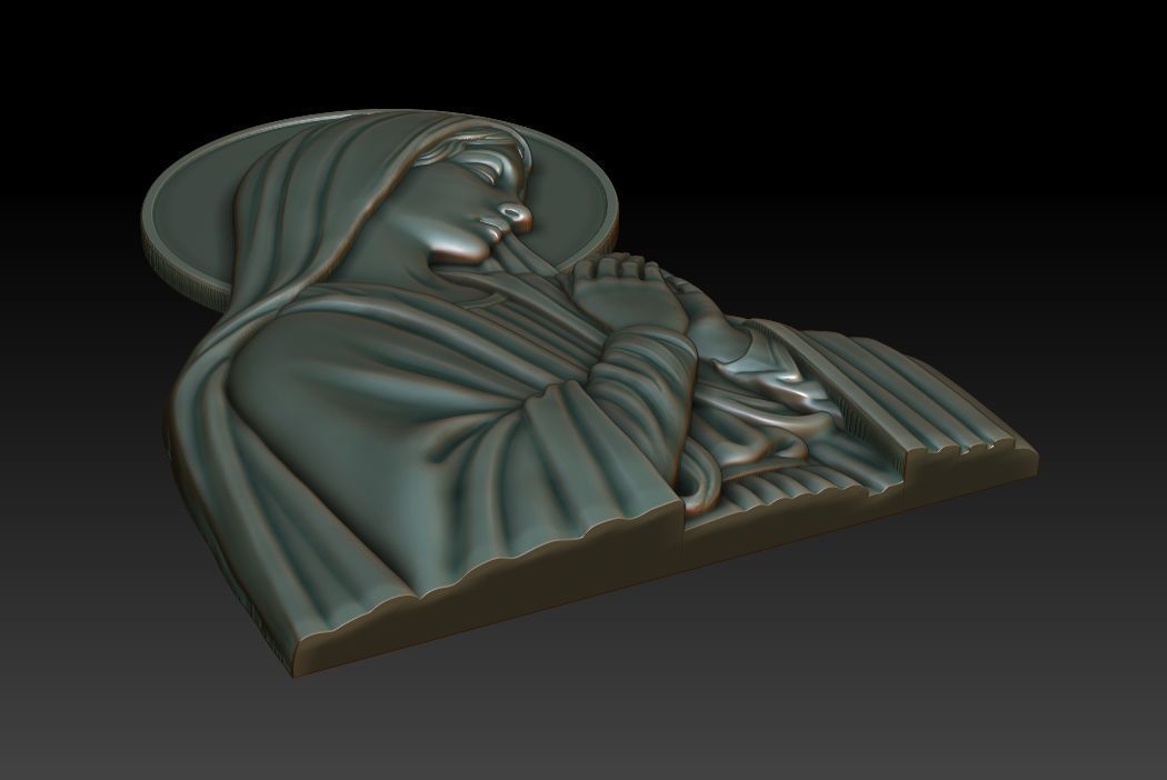 Virgin Mary 8 3D print model_10