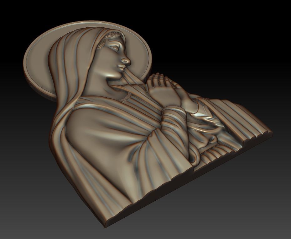 Virgin Mary 8 3D print model_1