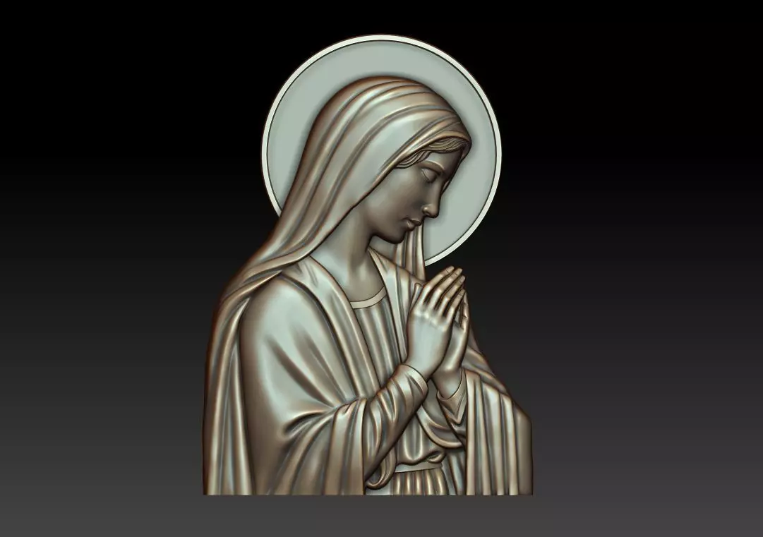 Virgin Mary 8 3D print model_0