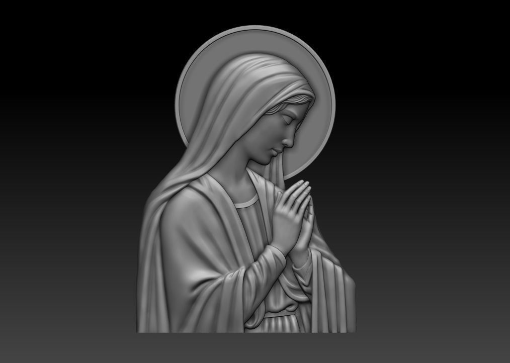 Virgin Mary 8 3D print model_8