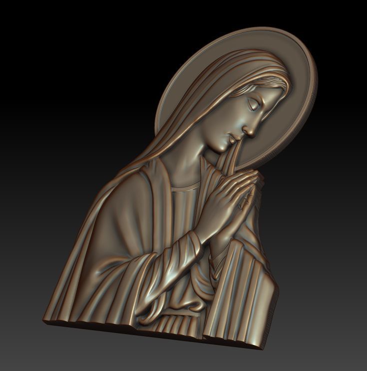 Virgin Mary 8 3D print model_2
