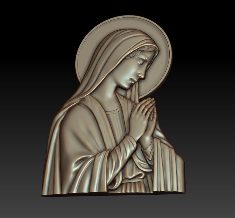 Virgin Mary 8 3D print model_3
