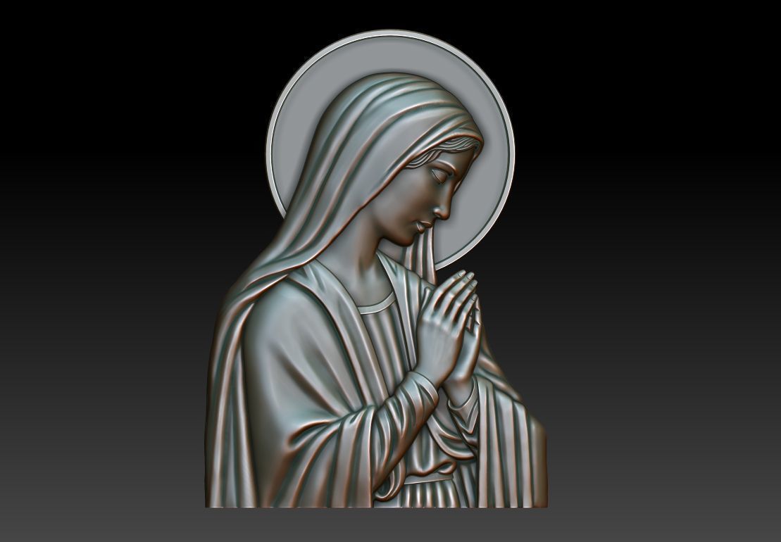 Virgin Mary 8 3D print model_13
