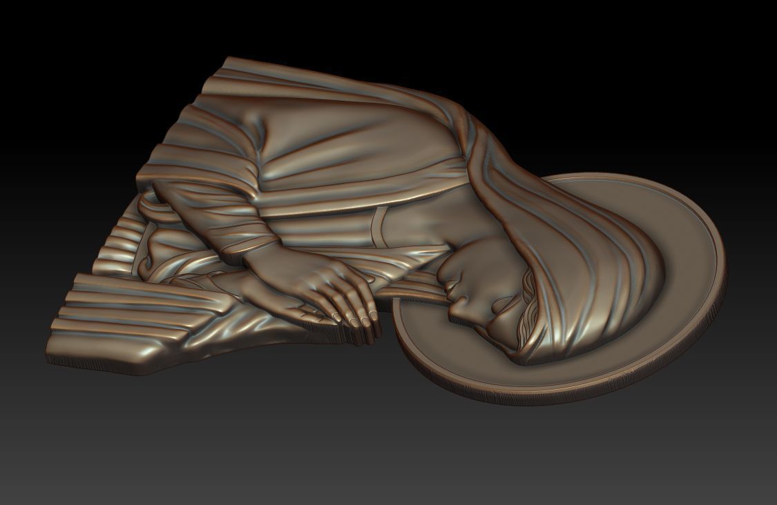 Virgin Mary 8 3D print model_6
