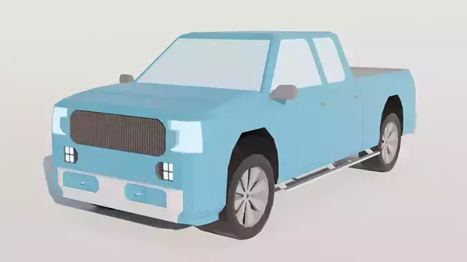 Low Poly Pick-up Truck
