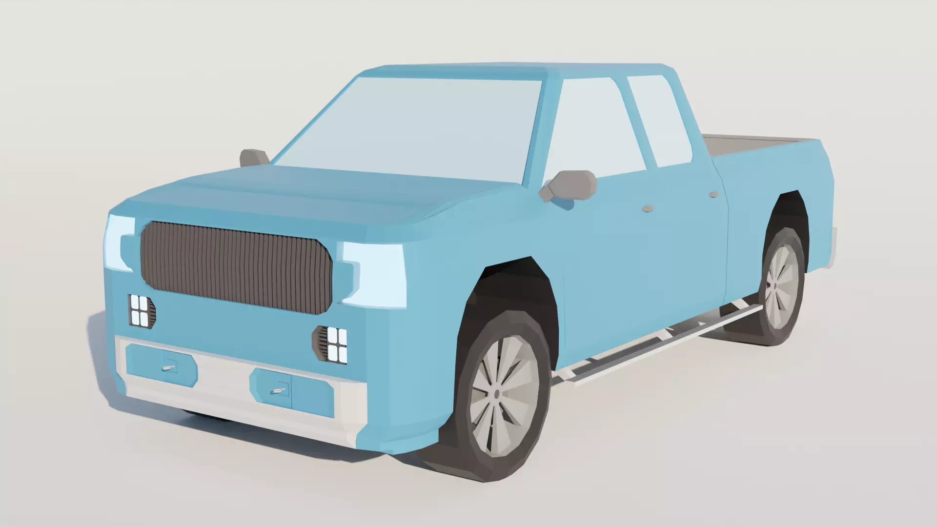 Low Poly Pick-up Truck Free low-poly 3D model