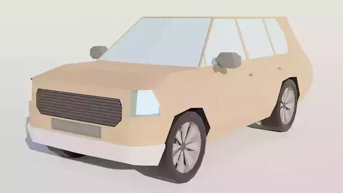 Low Poly SUv Free low-poly 3D model