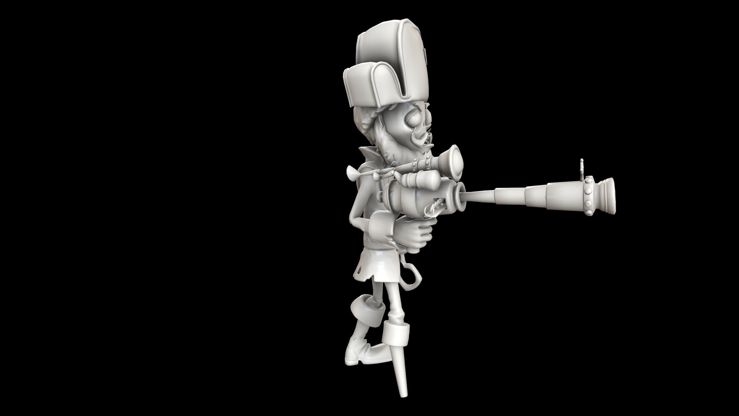 Plants vs Zombies - Captain Deadbeard - Pirate 3D print model_4