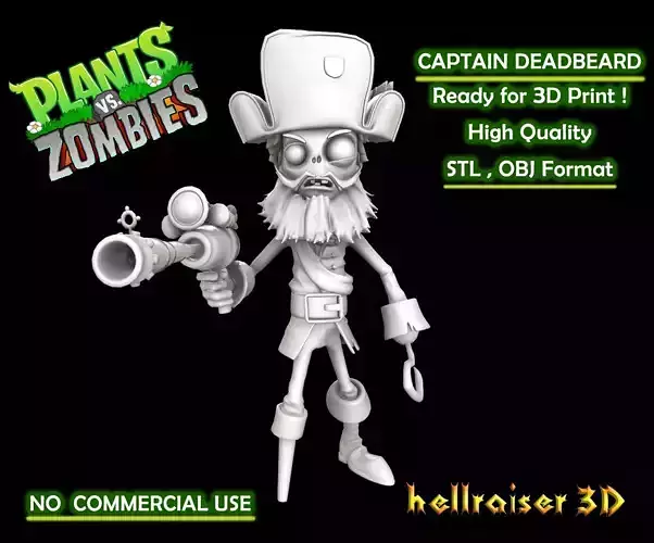 Plants vs Zombies - Captain Deadbeard - Pirate
