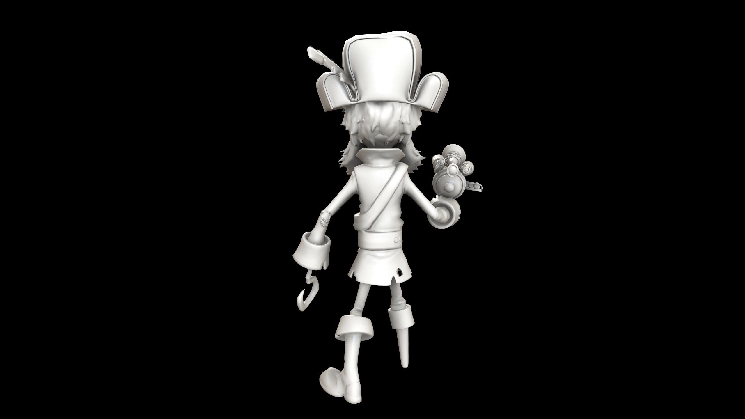 Plants vs Zombies - Captain Deadbeard - Pirate 3D print model_7