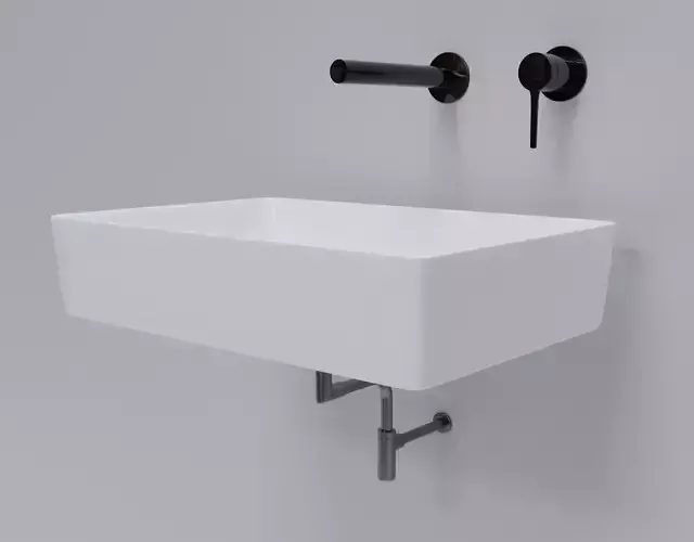 Vessel Sink with Modern Armature