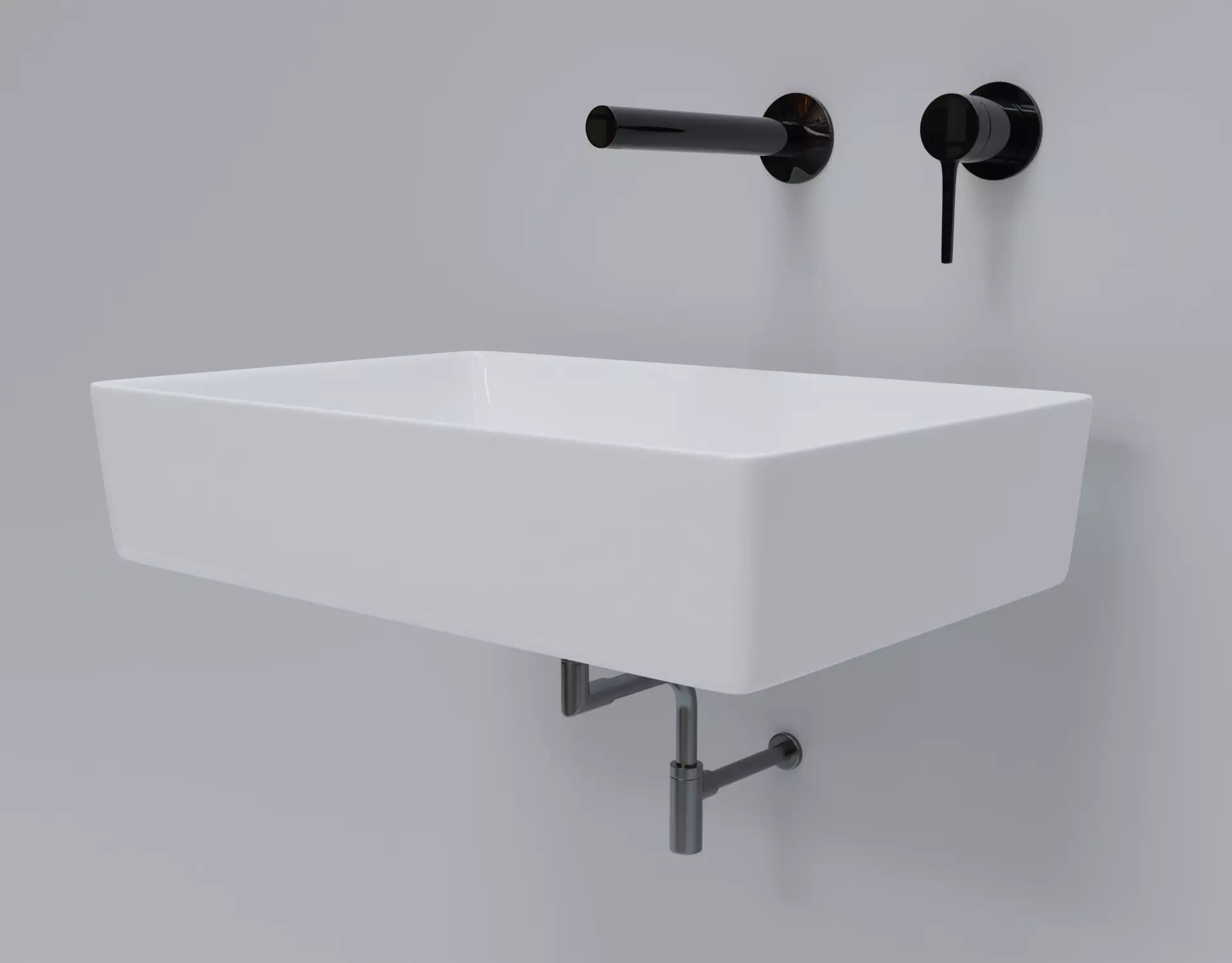 Vessel Sink with Modern Armature Free low-poly 3D model