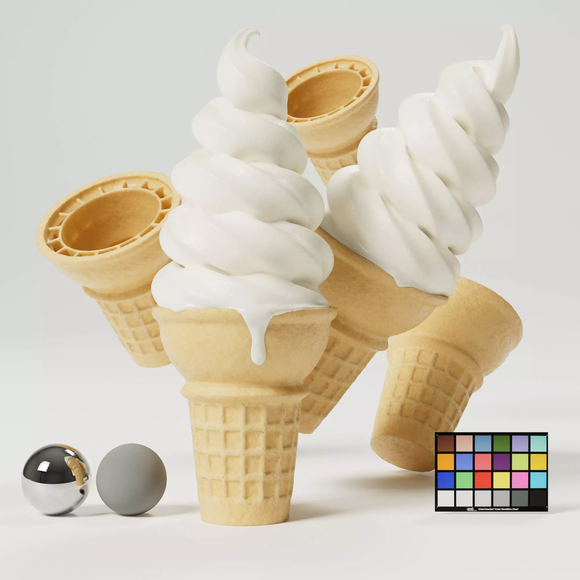 Ice Cream - Soft Serve Cone 3D model