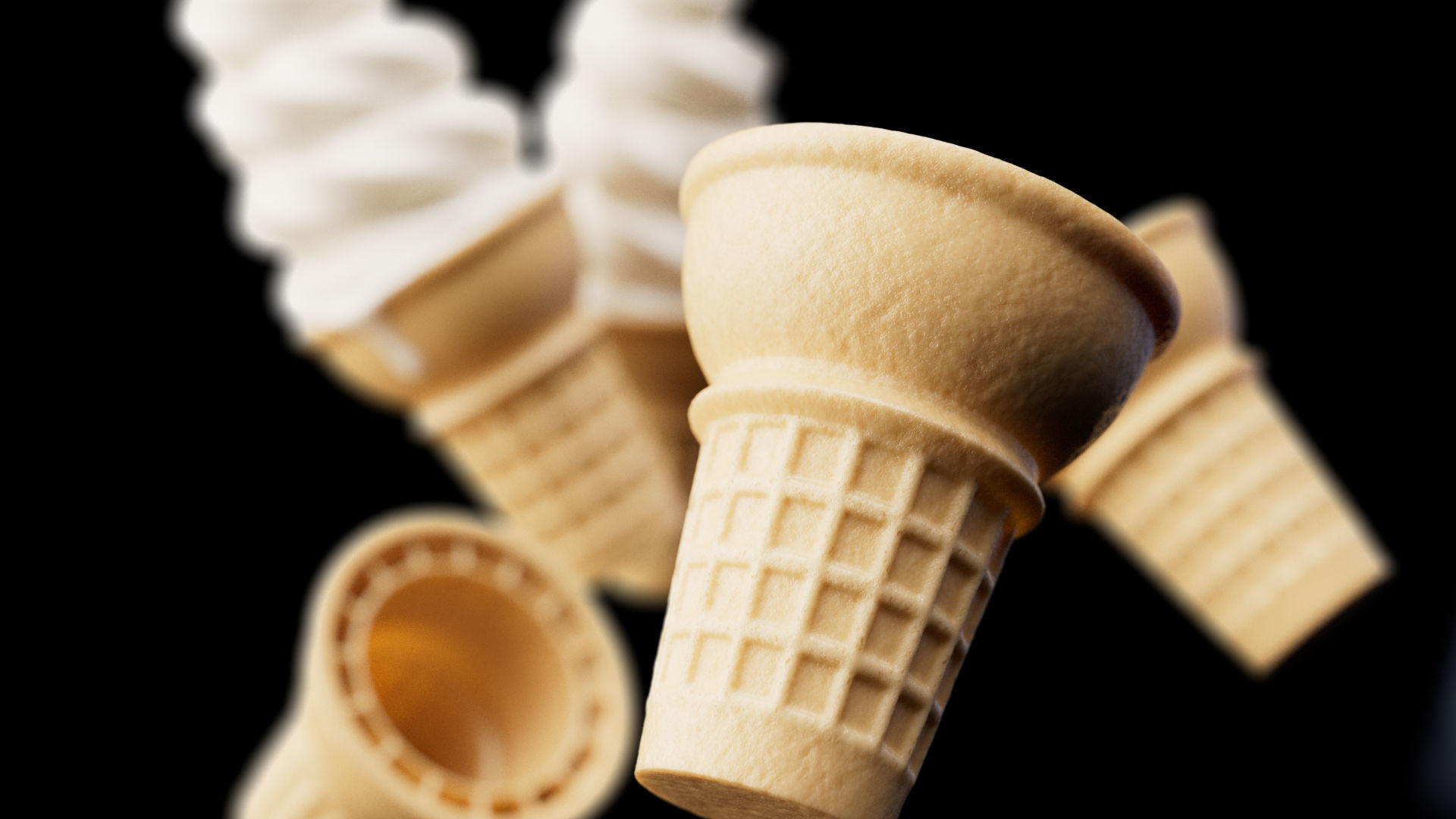 Ice Cream - Soft Serve Cone 3D model_5