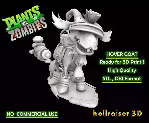 Plants vs Zombies - Hover Goat 3D print model
