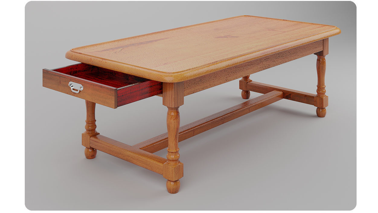 Dinner table 3D model_4