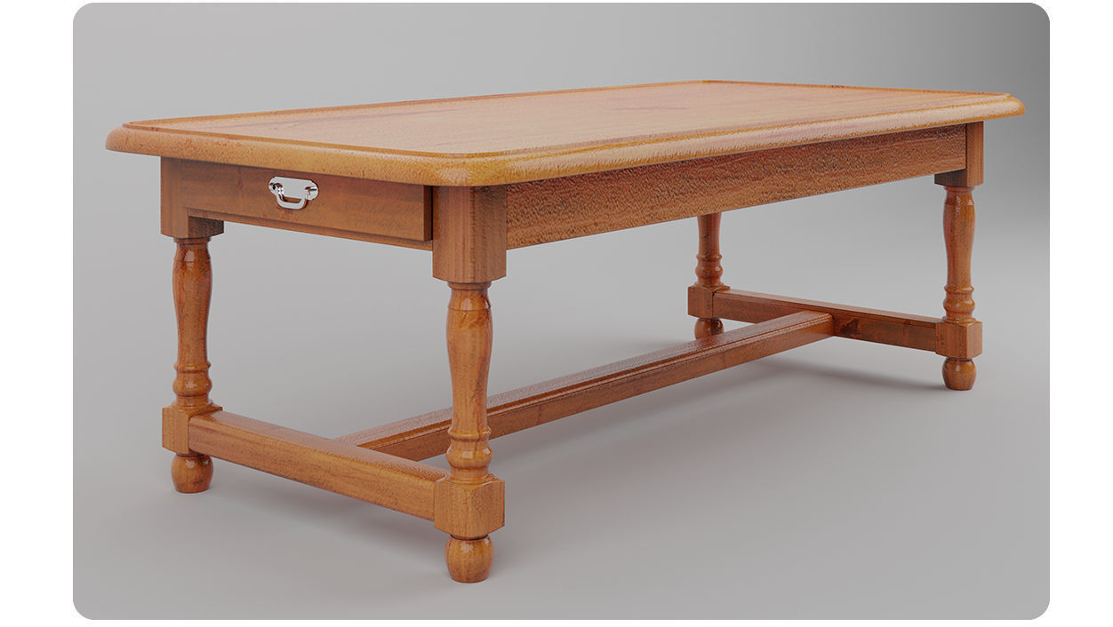 Dinner table 3D model_3