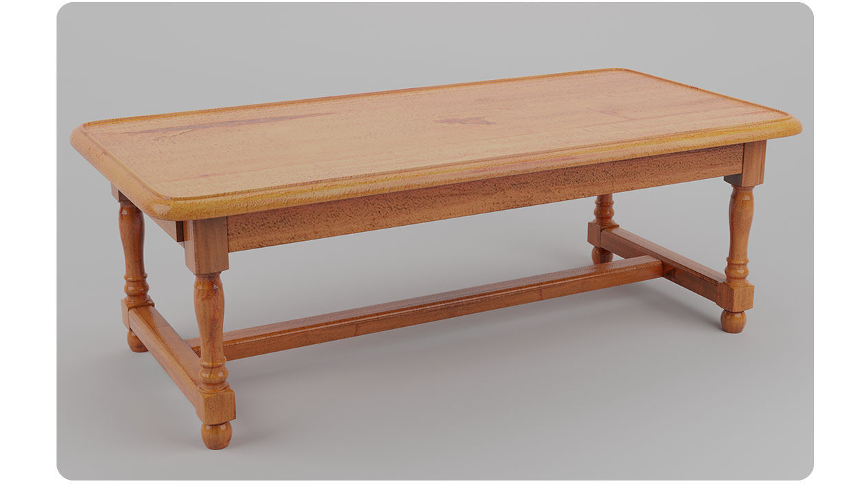 Dinner table 3D model_2