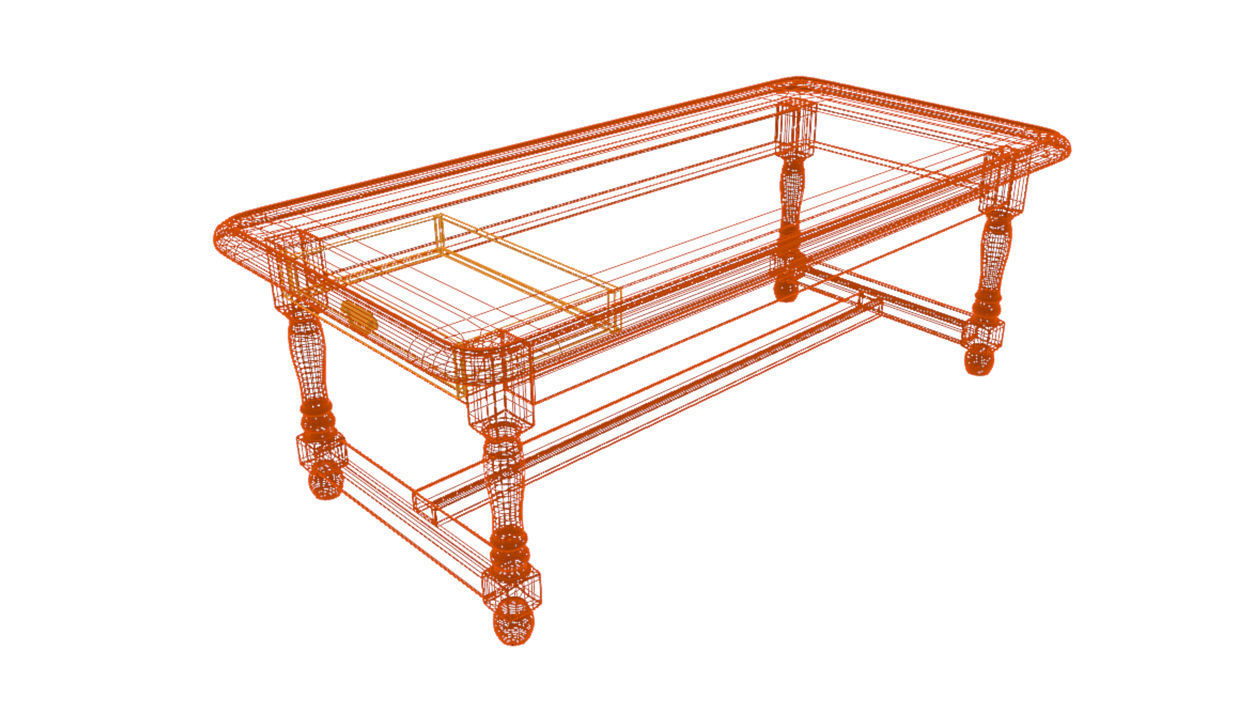 Dinner table 3D model_16