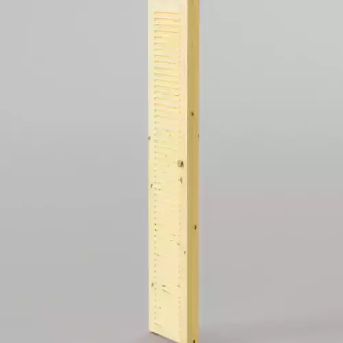 Closet wardrobe single door with small round wooden handle 3D model
